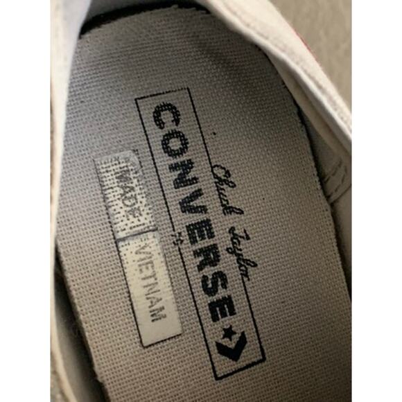 CONVERSE Unisex White Low-Top Sneakers SZ M9.5/W11.5 - Picture 15 of 16